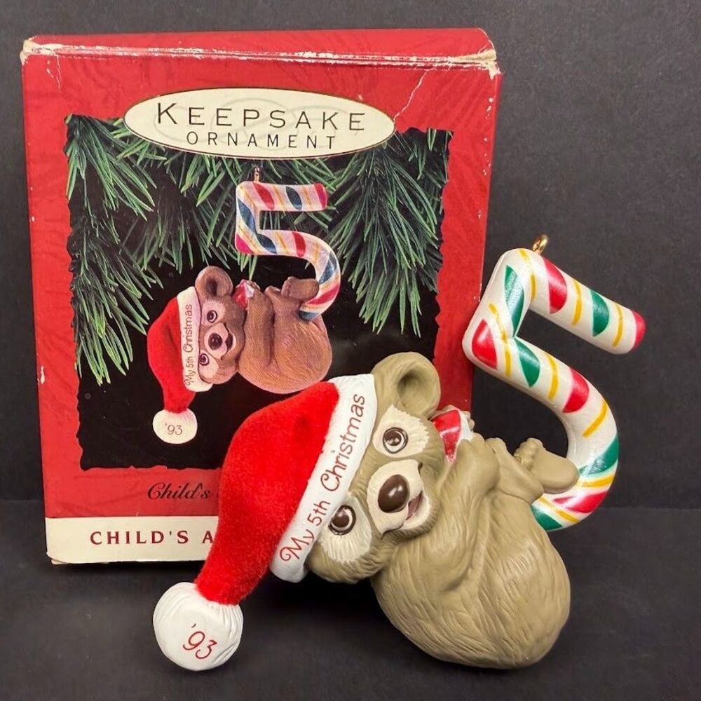 1993 Hallmark Keepsake Ornament My 5th Christmas-Mint Condition